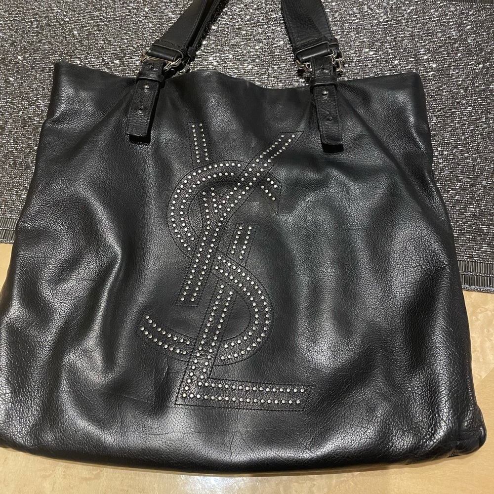 Authentic YSL Leather Tote Bag